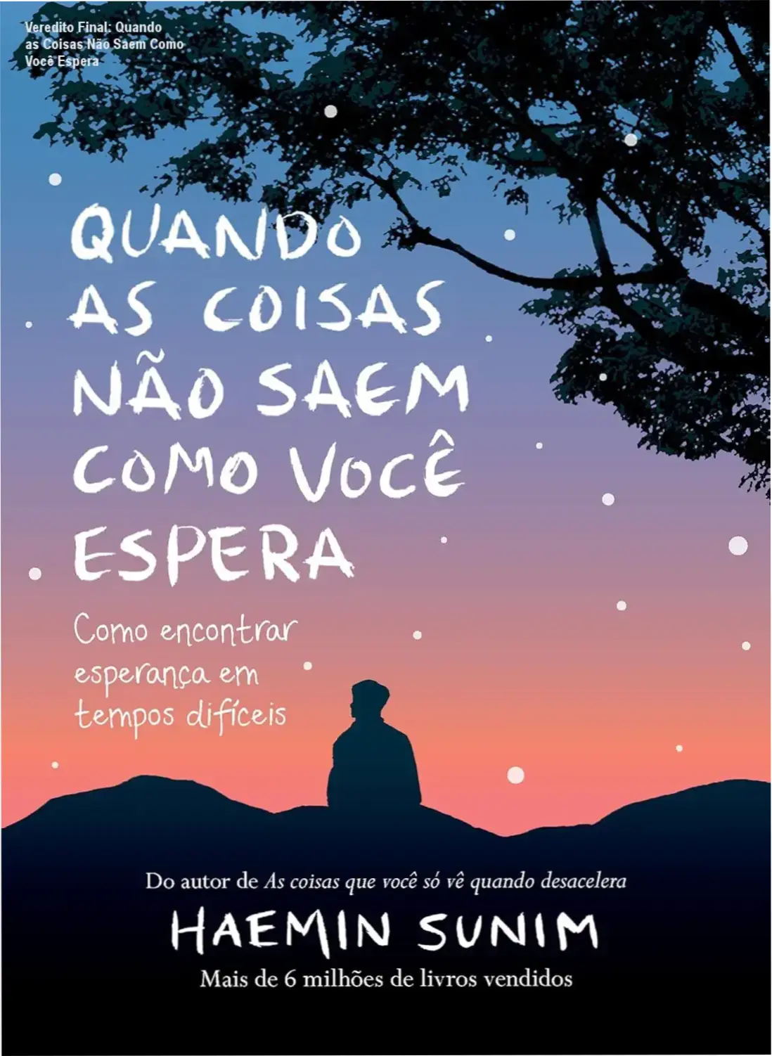 Capa do livro Quando as coisas não saem como você espera de Haemin Sunim