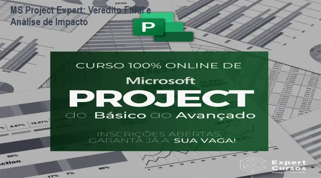 Interface de planejamento do MS Project Expert focada em cronograma de obras e EAP