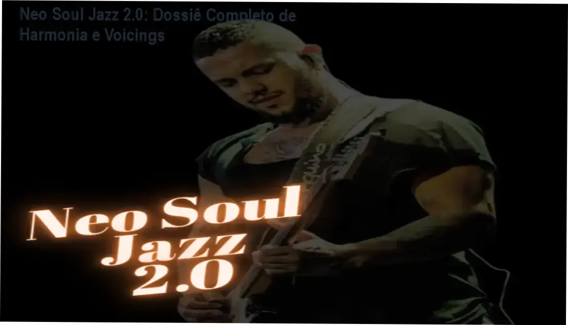 Guitarrista aplicando técnicas de Chord Melody e Voicings do curso Neo Soul Jazz 2.0