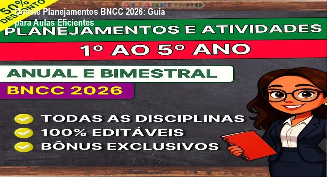 Kit de planejamentos e atividades BNCC 2026 para professores do ensino fundamental 1