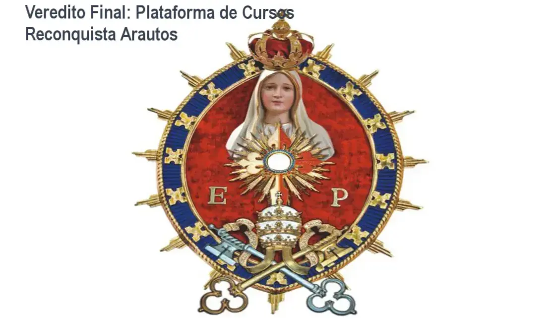 Interface da Plataforma de Cursos Reconquista dos Arautos do Evangelho para formação católica online