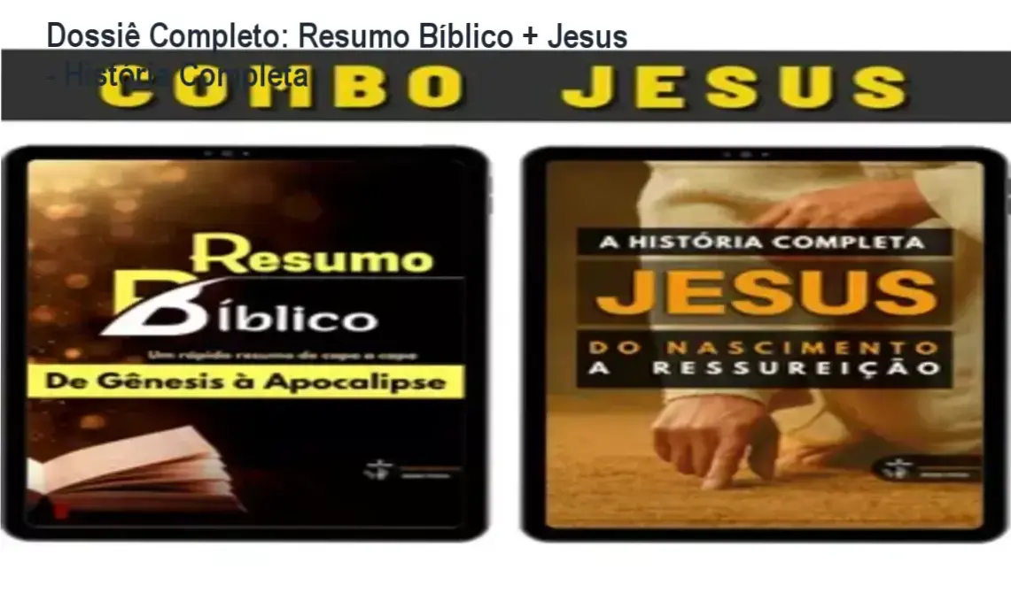 resumo biblico jesus r3on digital por dentro Dossiê Completo: Resumo Bíblico + Jesus - História Completa Resumo Bíblico + Jesus por R3ON Digital: visão interna do ebook e funcionamento do guia